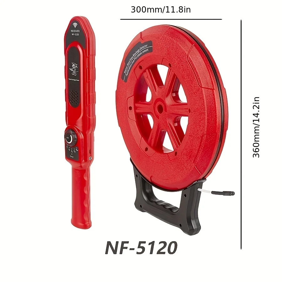 Noyafa-Pip Iron Pipe Blockage Detector, Linha Ferramenta De Diagnóstico, Pipeline Scanner, Encanamento, Instrumento De Encanadores, 20m