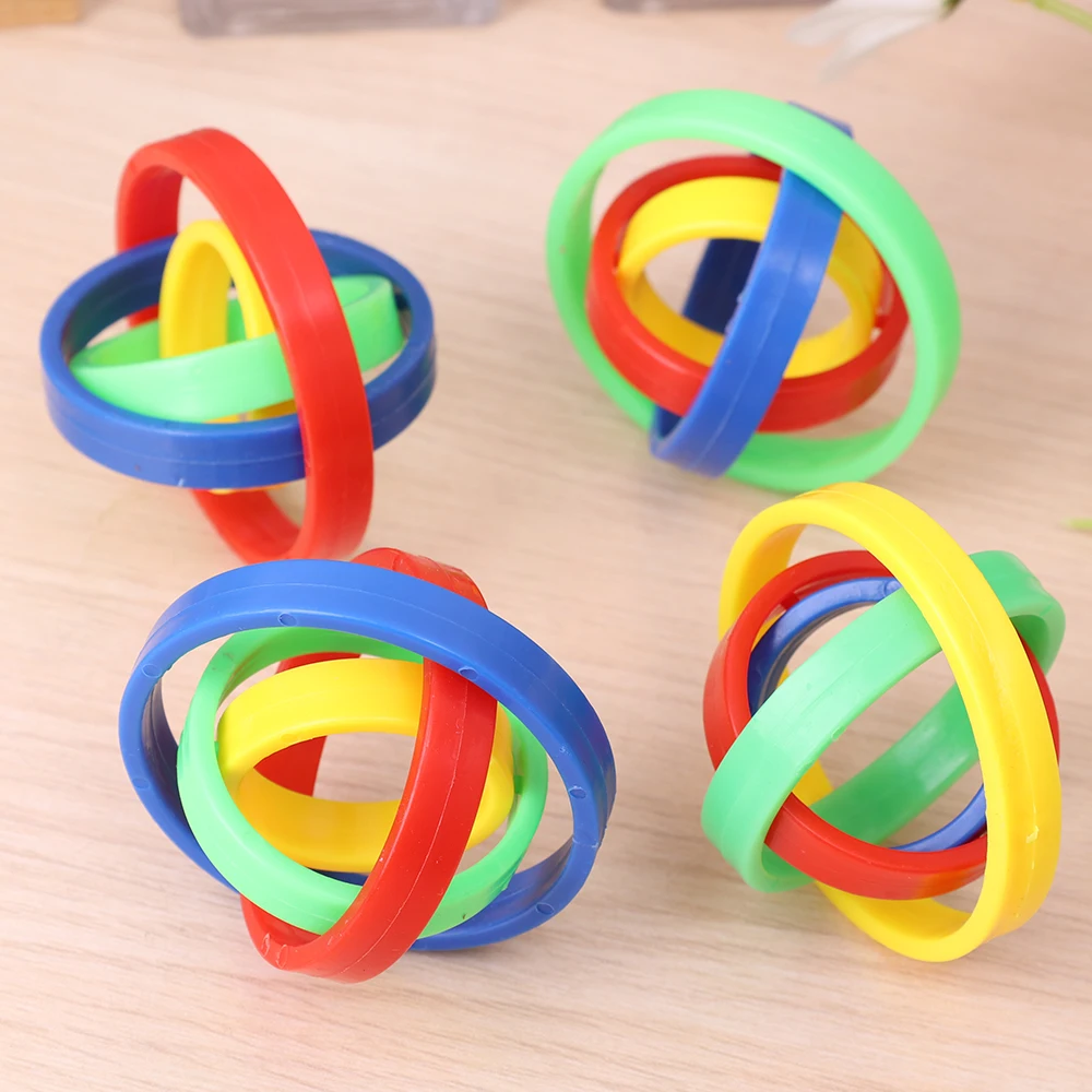 1/6pcs 3D Anti-Stress Fidget Toys Kid Children Novelty Rainbow Finger Spinner Decompression  Intelligence Games Gift