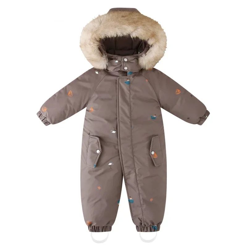 Children's Clothing Kids Jacket 26 Winter Waterproof Camouflage Suit Cotton Thickened Warm Outdoor Boys Girls Hooded One-Piece