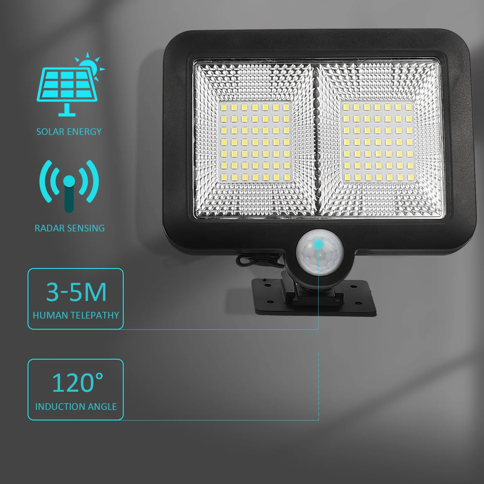 

Outdoor Solar Lights Motion Sensor Waterproof Yard Decor Light Durable ABS Material Auto on Off High Brightness