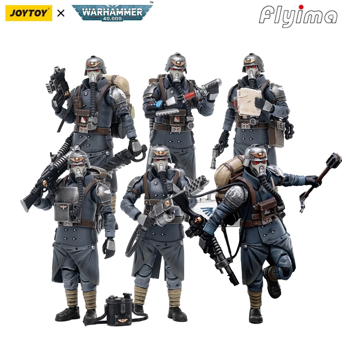 

[Pre-order]JOYTOY Warhammer 40K 1/18 Action Figure Astra Militarum Death Korps of Krieg Veteran Squad 6PCS Model