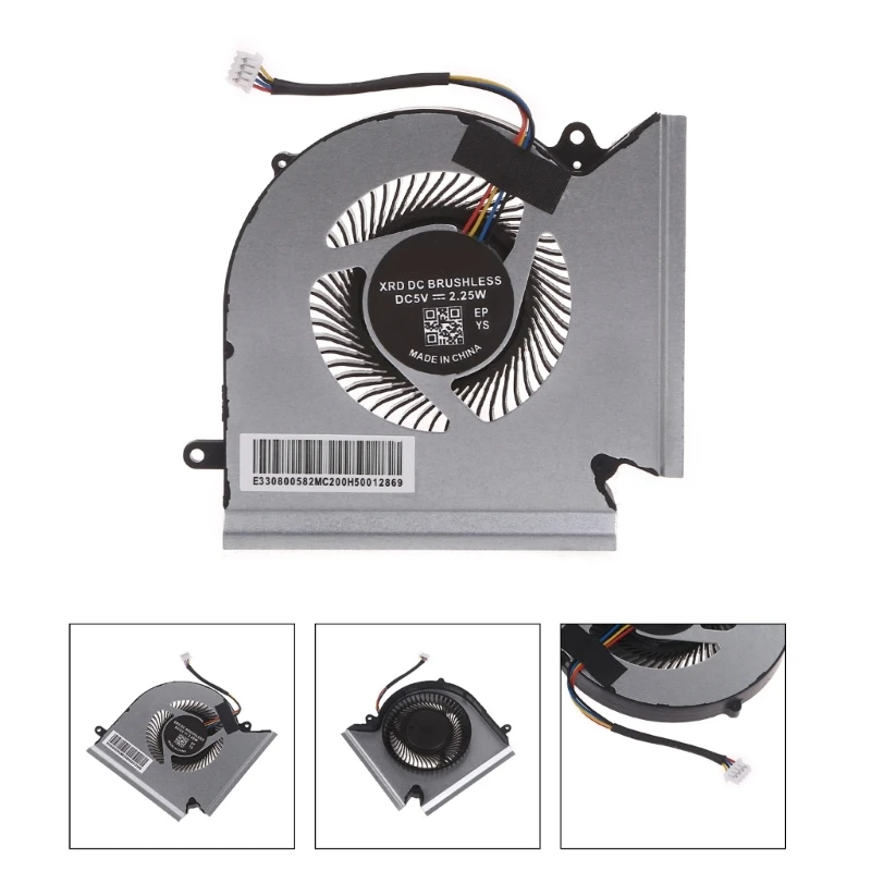 Radiador notebook para ge66 gp66 MS-1542 cpu gpu ventilador refrigeração 5v 1a 4 pinos refrigerador portátil n453 n454