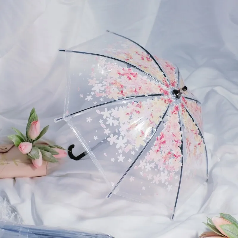 Doll Mini Transparent Umbrella, Doll Photography Prop, Mini Decor Accessory for 1/3 1/4 Scale Doll Scene Decoration