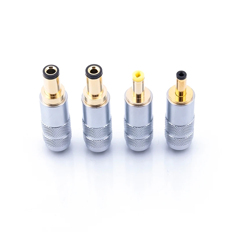 Copper Plated Gold 5.5 X 2.5 / 5.5 X 2.1 / 4.0 X 1.7 / 3.5 X 1.3 DC Power Plug Jack Male Weld Connector for Linear Power Output