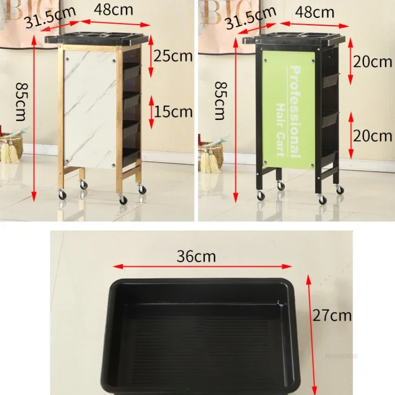 Carrinho de ferramentas para salão de beleza, barbeiro, permanente e tintura, rack para móveis de salão de beleza, ferro, carrinho de ferramentas