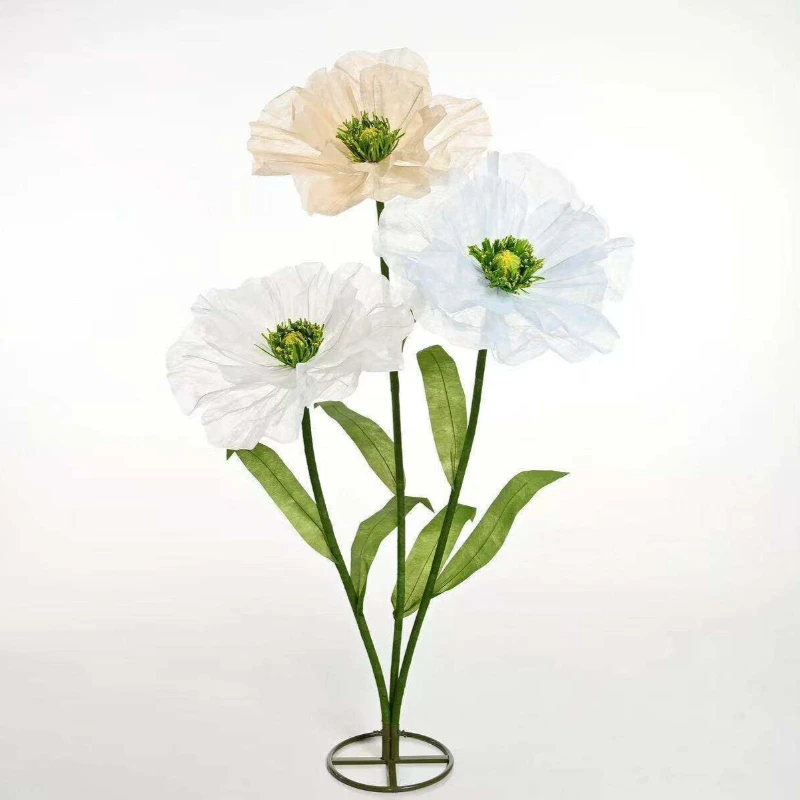 

Giant Artificial Flowers Wedding Background Props Poppy Road Lead Flowers Window Display Home Garden Decoration Simulation Decor