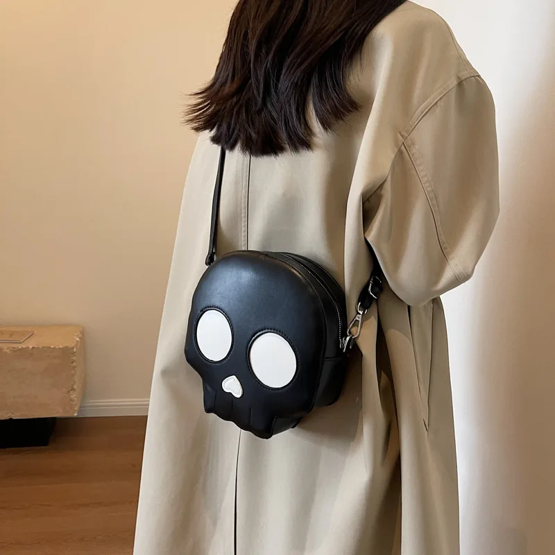 

Halloween Crossbody Bag for Women Gothic Cartoon Shape Shoulder Bags Y2K Cellphone PU Leather Girls Purse Phone HandBag