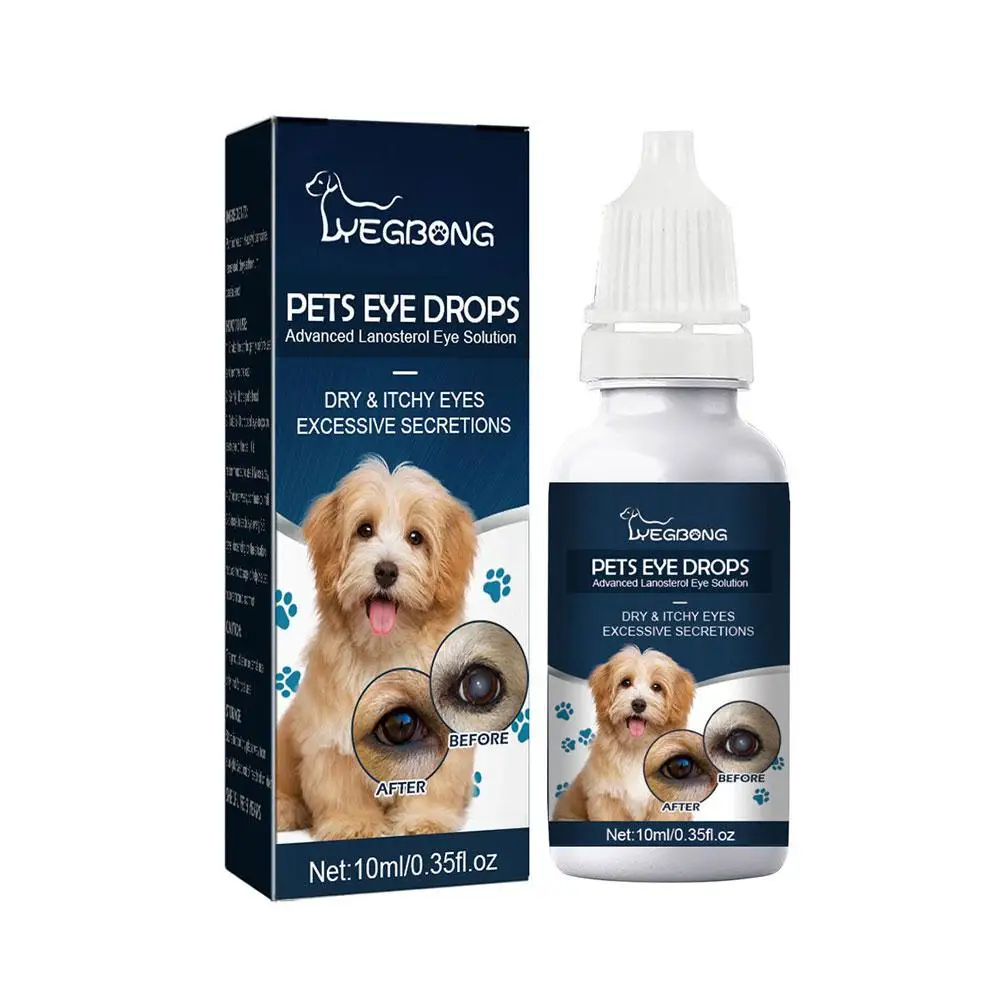 Pet Eye Drops Tear Stains Remover Cataracts Eye Care Treating For Dry Eyes Pet Tear Stain Remover Eye Lubricating Eye Drops Y0Z2