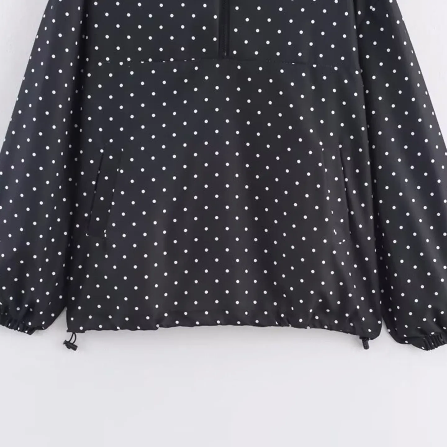 

Loose Casual f Zipper Women's Jaet Simple Dot Pattern Autumn New Arrival Z Ladies ort Outerwear