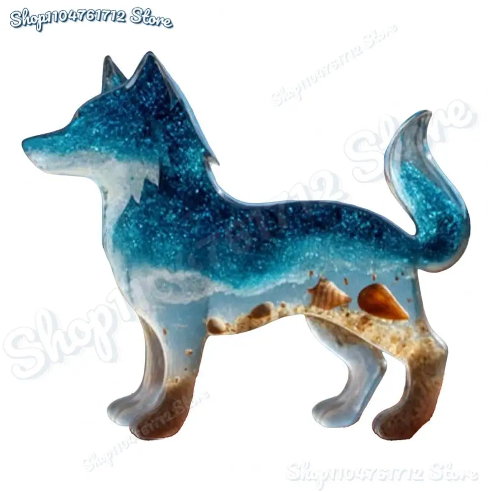 

Acrylic Figurine Acrylic Dachshund Cat Pocket Hug Token Beach-inspired Fox Wolf Ornament Keepsake Gift for Loved Ones for Purse