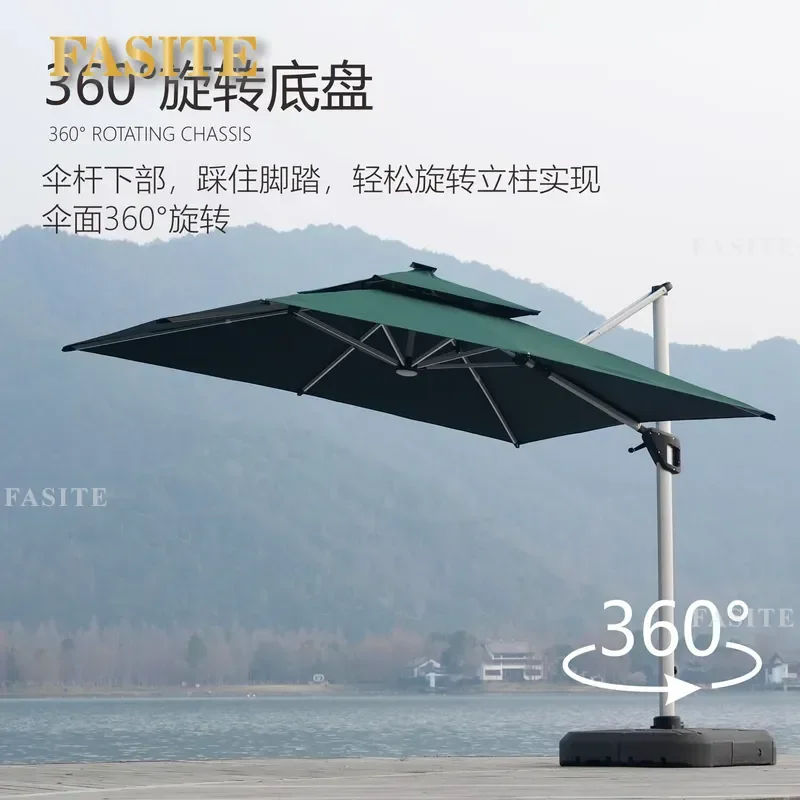 For Outdoor Roman Parasol Large Sun Umbrella for Courtyard Villa Terrace Garden Restaurant Stall Patio Shade Canopy Leisure