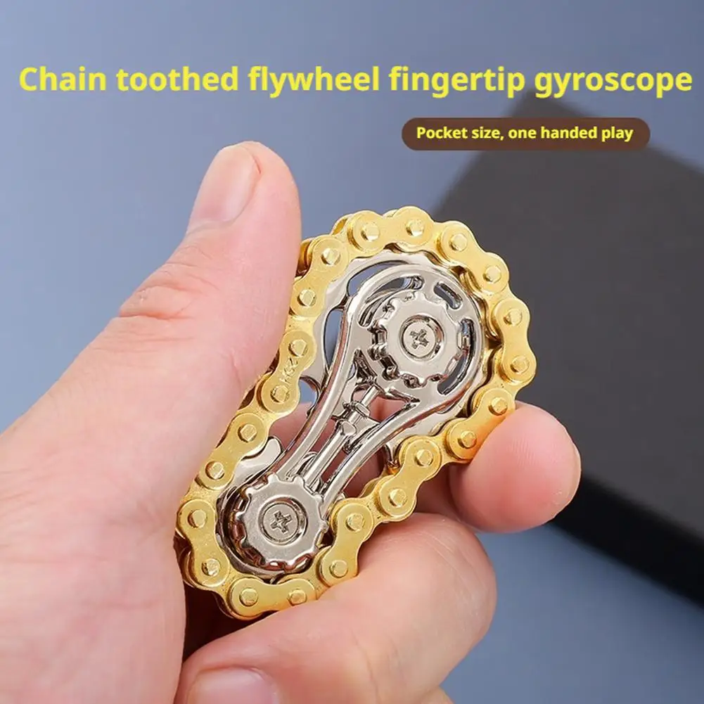 Volant d'inertie mécanique à dents de chaîne, Fidget Spinner, anti-stress, anxiété, chaînes de vélo en métal, Spinner, jouets EDC pour enfants et adultes, jouet à main