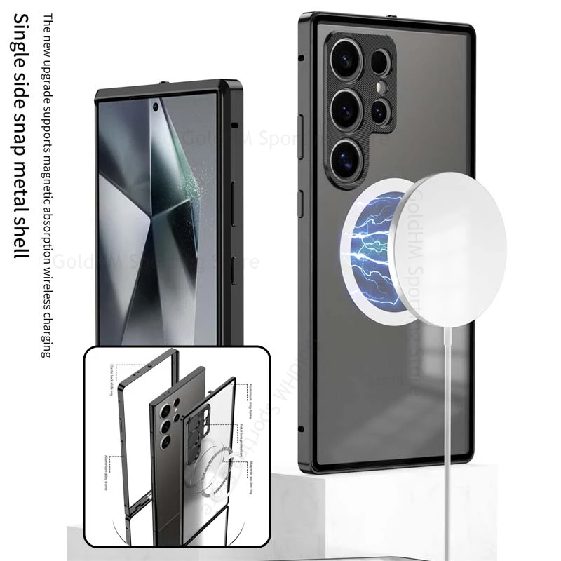 

Tempered Glass For Magsafe Matte Case For Samsung S26 Ultra 5G Alloy Bumper Heat Dissipation Magnetic Cover For Galaxy S26Ultra