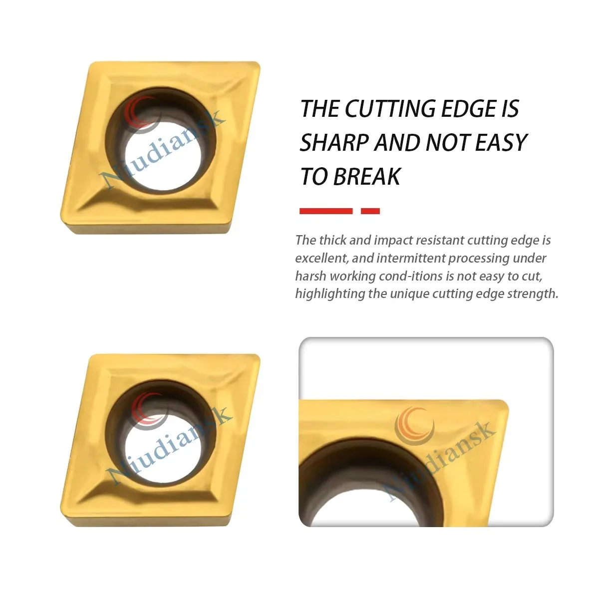 

DESKAR Numerical Control Lathe Rhomb Shaped Cutting Insert CCMT Series CCMT060204/08/09T304/08 LF9018 For Steel Processing Blade