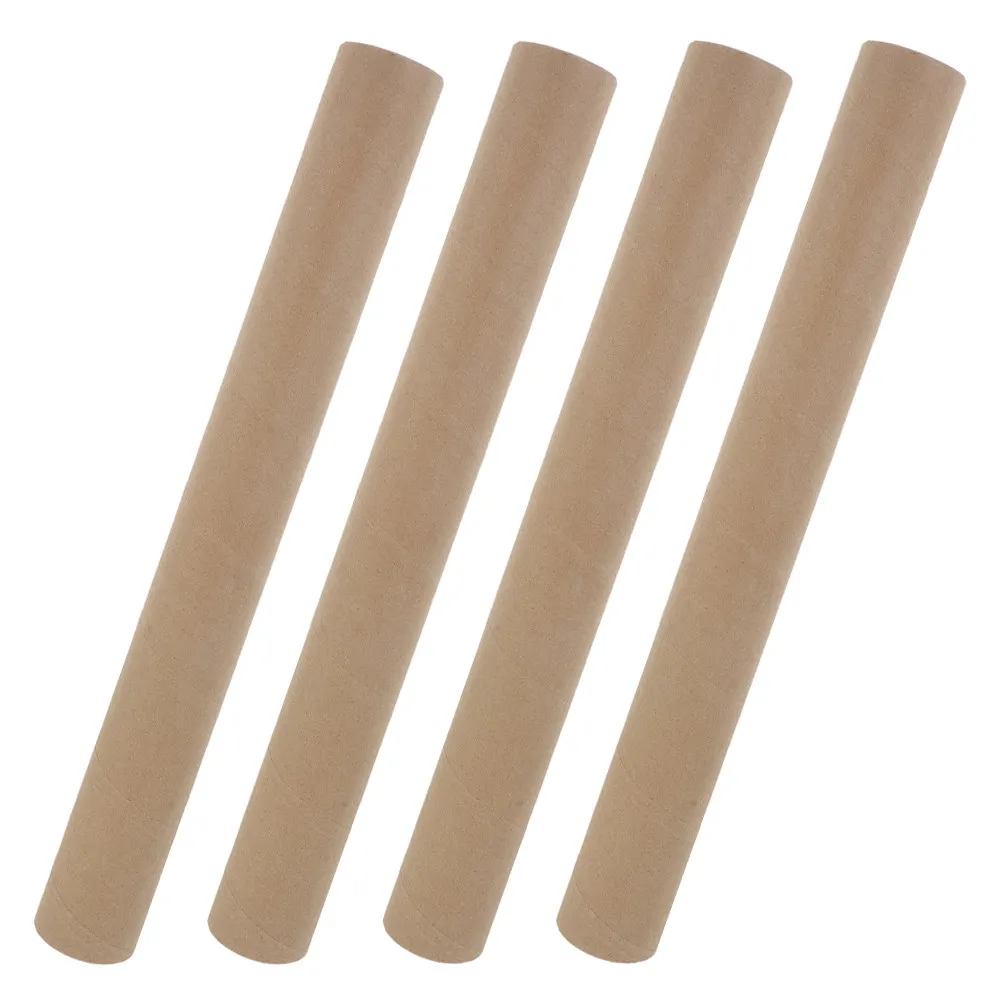 

4Pcs Sturdy Round Kraft Paper Mailing Tubes Reusable Shipping Tubes with Caps for Posters Artwork Blueprints Documents Long