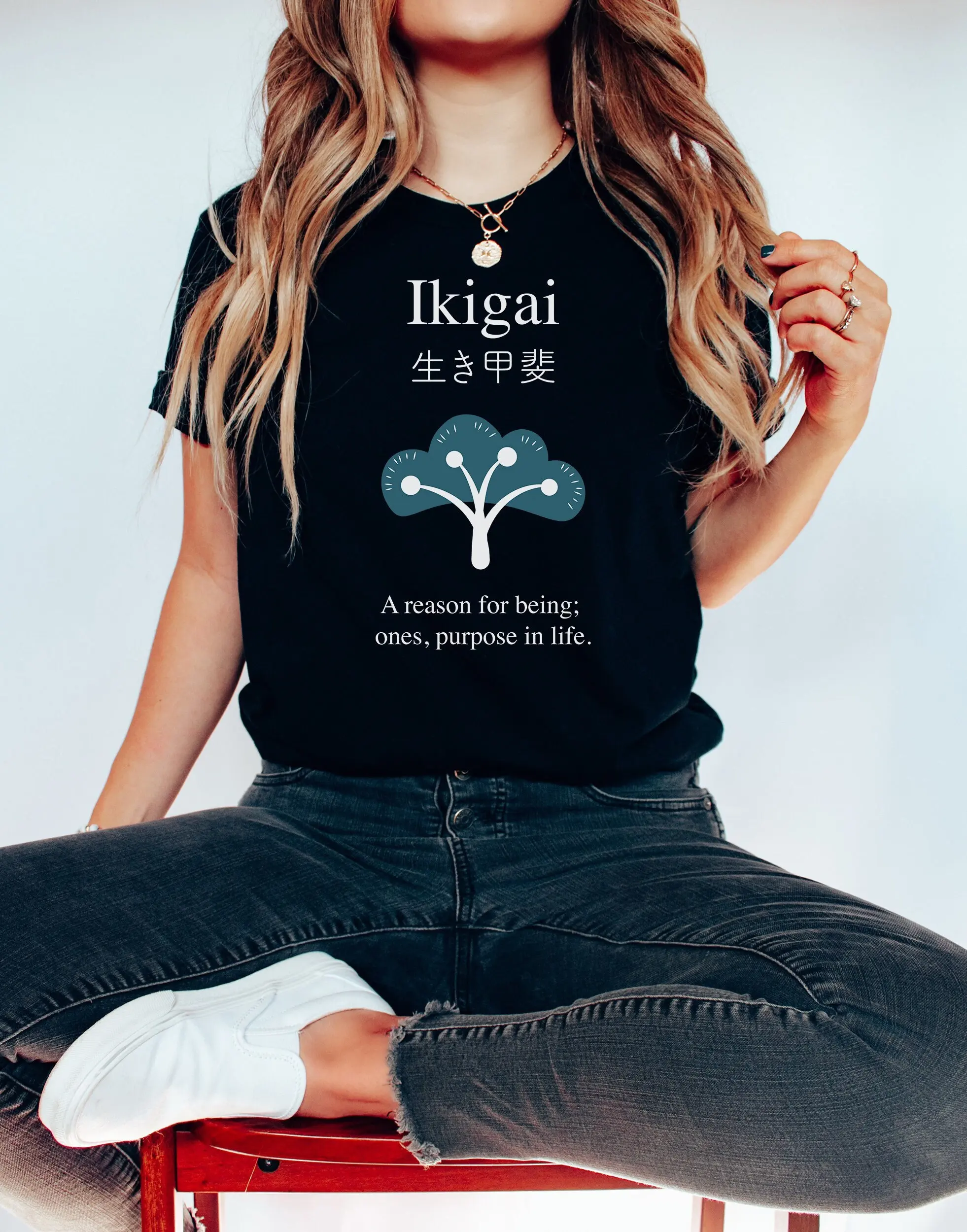 A Reason for Being Ikigai T Shirt Japanese Philosophy Self realization Meaning of Life Purpose Therapy Iimprovement