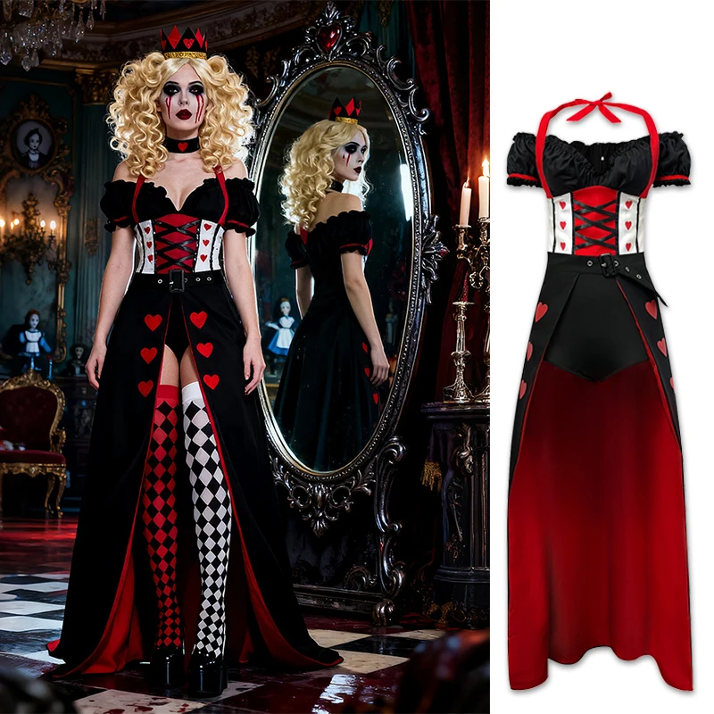 halloween-adult-kid-queen-of-hearts-alice-in-wonderland-poker-queen-cosplay-costume-masquerade-costumes-sexy-dress-with-headwear