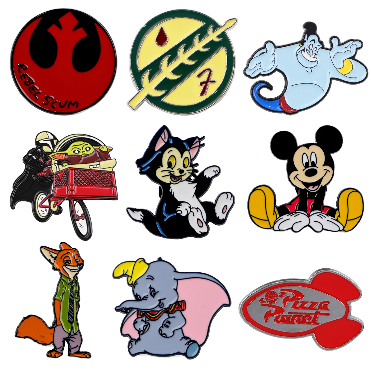 Cartoon Enamelled Brooches Mickey Pins Backpack Lapel Badges Fashion Jewelry Accessories Festival Souvenir Gifts For Friends