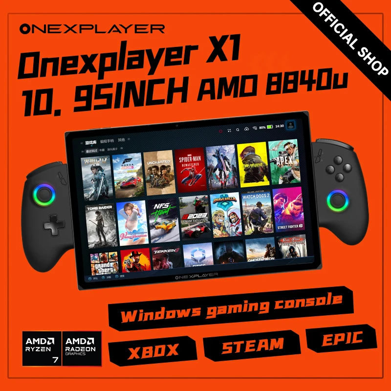 OneXPlayer X1 AMD 8840U Onexconsole 10.95 인치 Qculink 노트북 교체 D-PAD, Hello AI 카메라 게임 콘솔