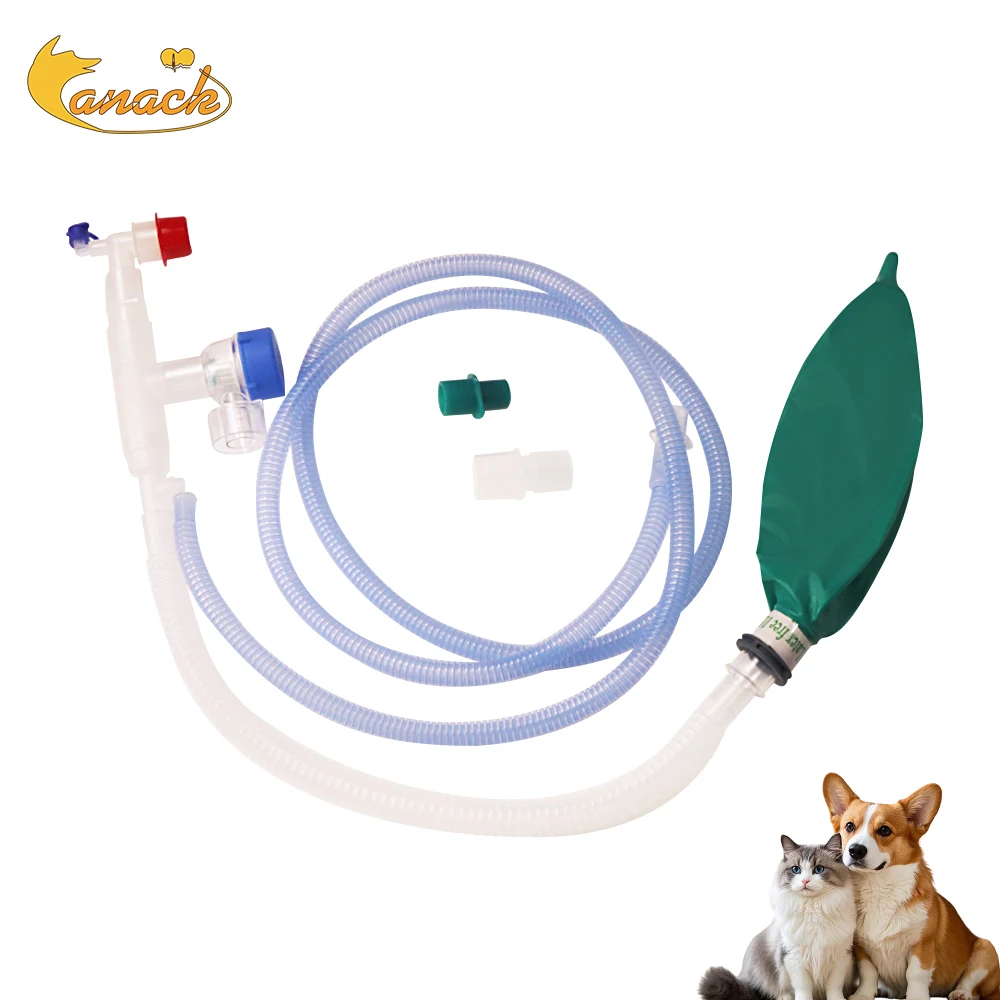 Image of Canack Einweg-Anästhesie-Atemwegsystem Jackson-Rees Mapleson F mit Reservoirbeutel für Veterinärchirurgie