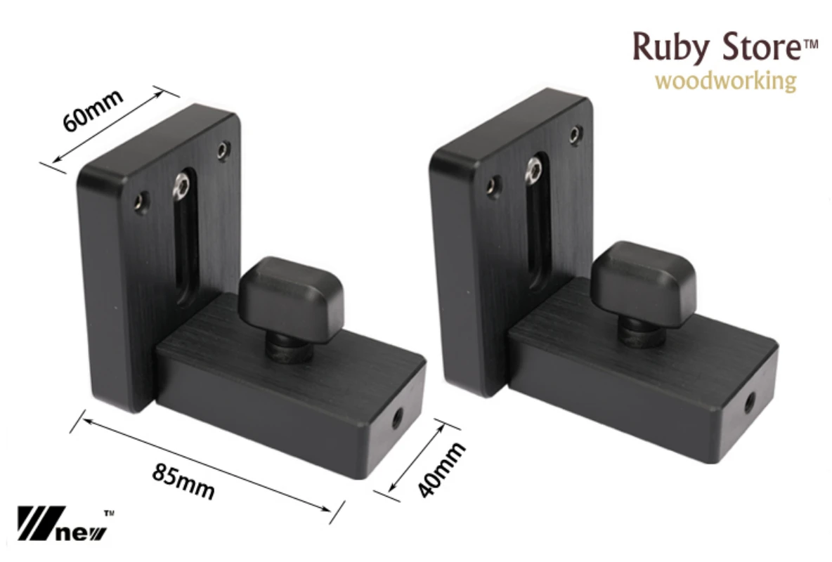 W-Baru Set 2PCS T-Track Sliding Bracket untuk Pagar, Kerajinan Kayu, Router, table Saw