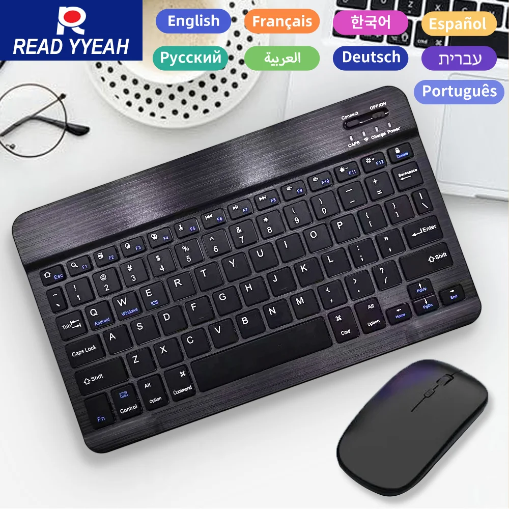

READYYEAH 2025 Беспроводная клавиатура-мышь для Android iOS Windows Bluetooth-клавиатура для iPad Xiaomi Samsung планшетный телефон ноутбук ПК