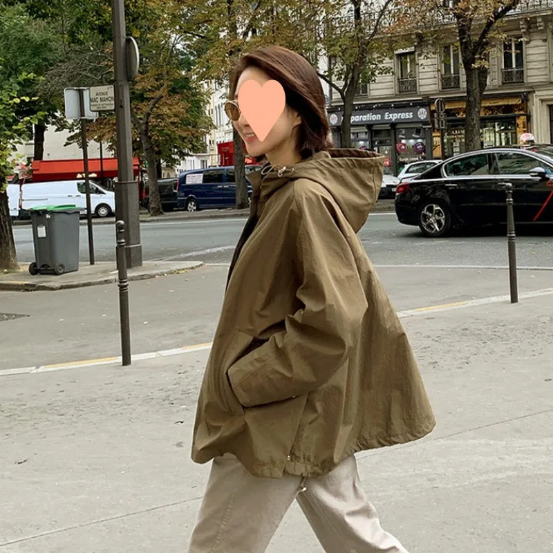 

Trench Coat Short Autumn New Women'S Clothing Removable Single-Button Fleece-Lined Cozy Ulzzang Females Tender Asymmetrical