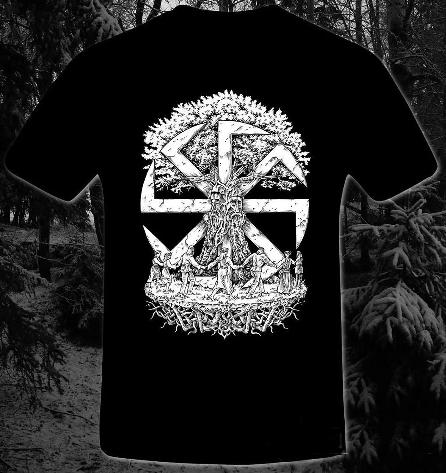 Unique Design Slavic Brotherhood Tree of Life Rune T-Shirt. Summer Cotton Short Sleeve O-Neck Men\'s T Shirt New S-3XL