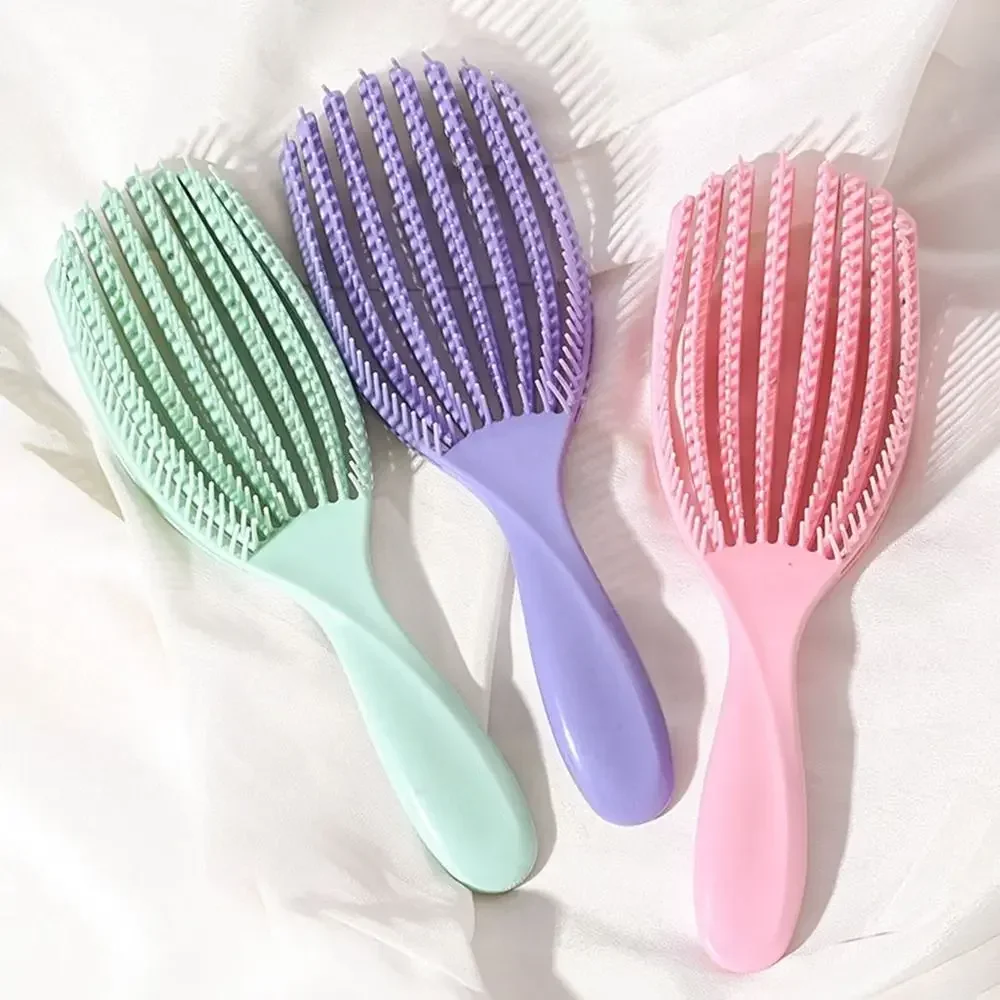 Haarbürste, Oktopus-Haarbürste, Rosa Massage-Entwirrbürste für lockiges Haar, Pflege für dickes Haar, Haarstyling-Werkzeuge – Detail 2