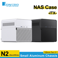 Jonsbo N2 NAS Aluminum Mini ITX Case Computer Office Desktop Chassis 5 Hard Disk Supports SFX Power Small PC Case 120mm Fan x1