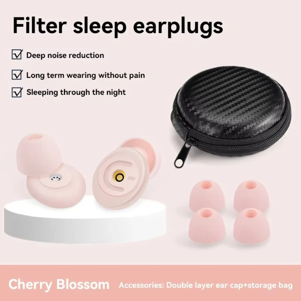 1 Set 50dB Anti Noise Earplugs Portable Reusable Noise Reduction Earplugs Anti-interference Noise-proof