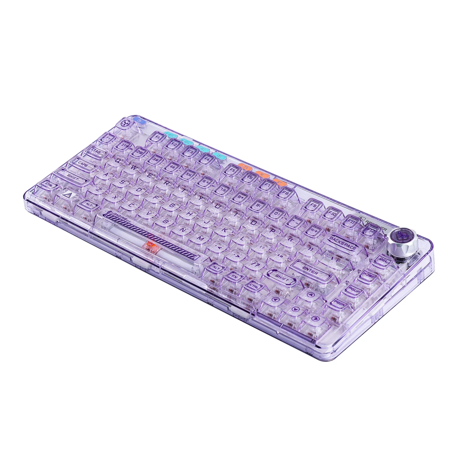 AULA F81 75% Gasket mounted Hot-Swappable Transparent Mechanical Keyboard sale low price mechanical keyboard switches 60 pcs