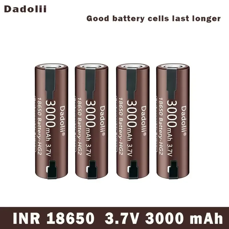 High quality 18650 3000mAh battery with welding strip, used for 30A high current screwdriver+nickel DIY INR18650