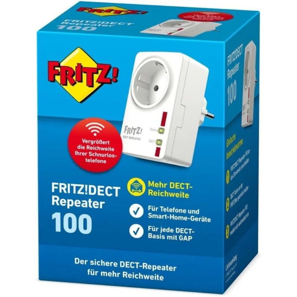 FRITZ!DECT مكرر 100 (Erhöht DECT-Reichweite) نسخة ألمانية