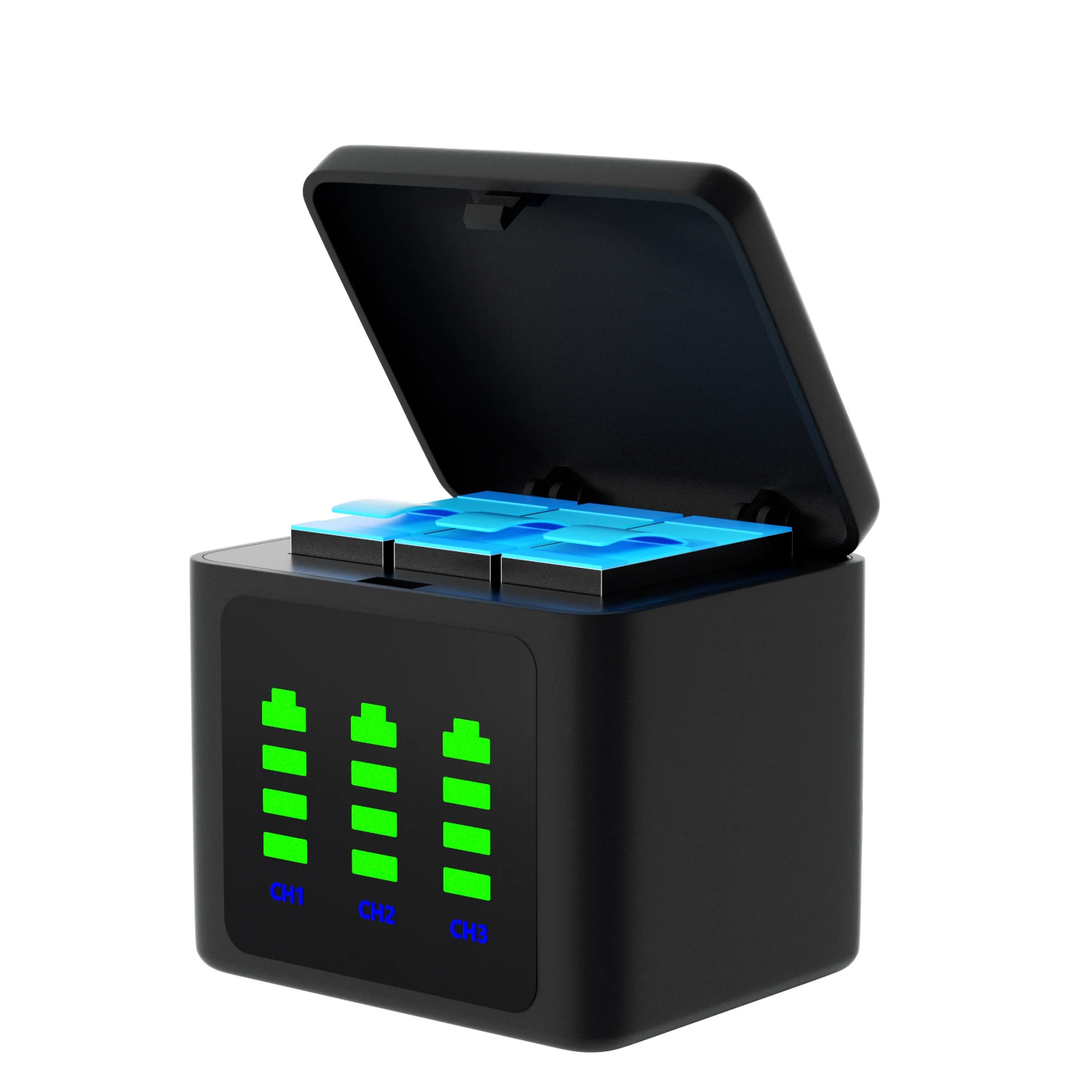 For GoPro 12 Battery Triple Charger Fast Charging For GoPro Hero 12 11 10 9 Action Camera Charger