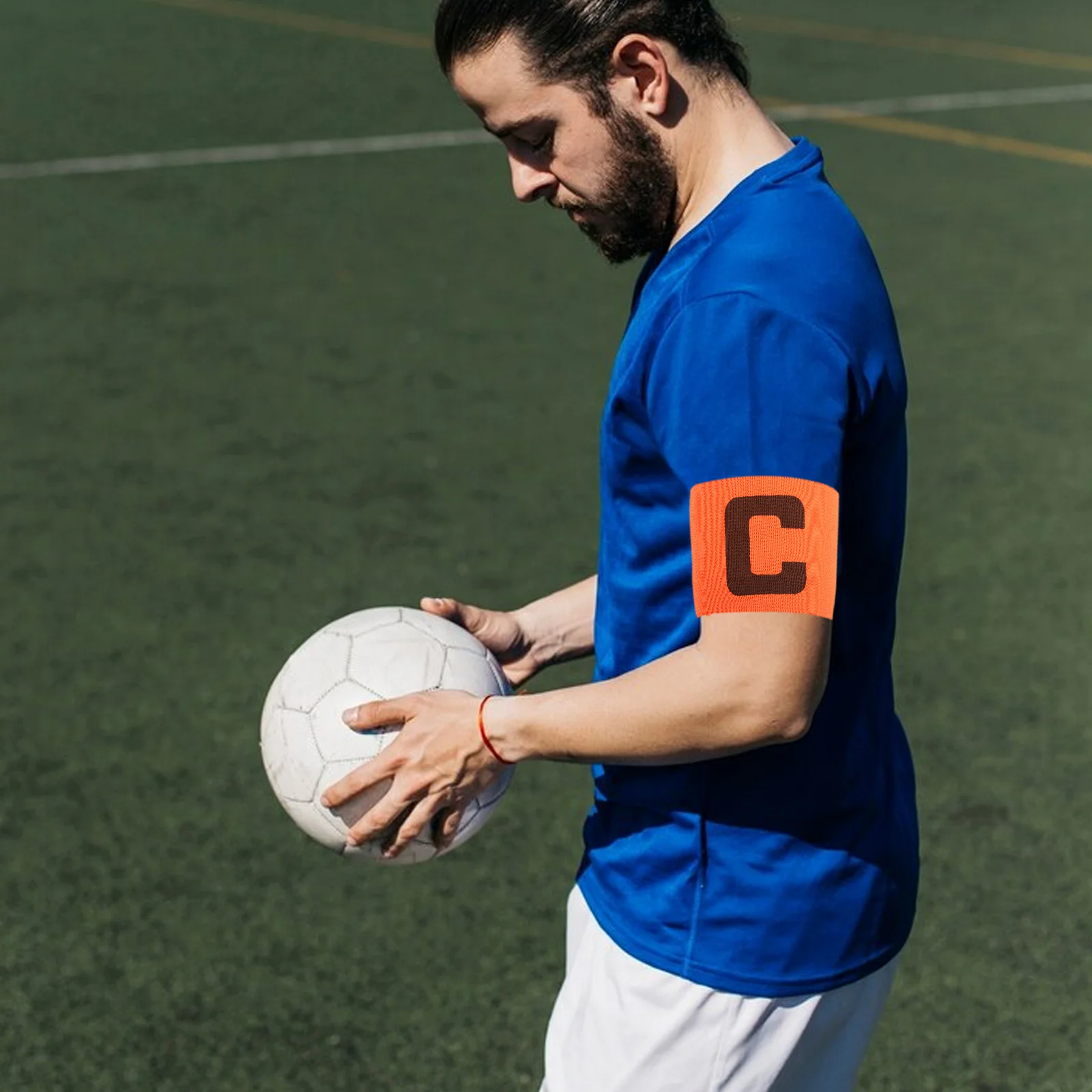 

4pcs Football Captain Armband Adult Elastic Soccer Captain's Armband Team Sport Badge for Players Training Unisex