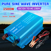 DC12V/24V-AC220V Car Inverter Pure Sine Wave 2200W/1500W/1000W Solar Power Voltage Transformer EU/Universal Inversor