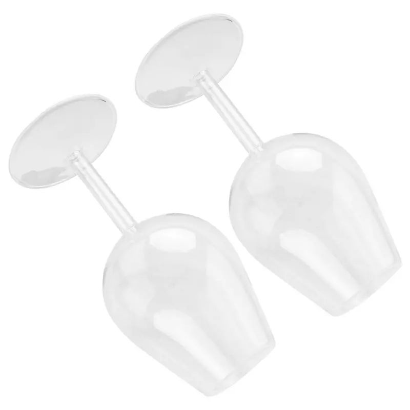 J1UL1N 14Fl Oz Upside Down Cocktail Glass Upside Down Martini Glass Wine Glass Unique Fun Upside Down Wine Glass Inverted 2Pcs