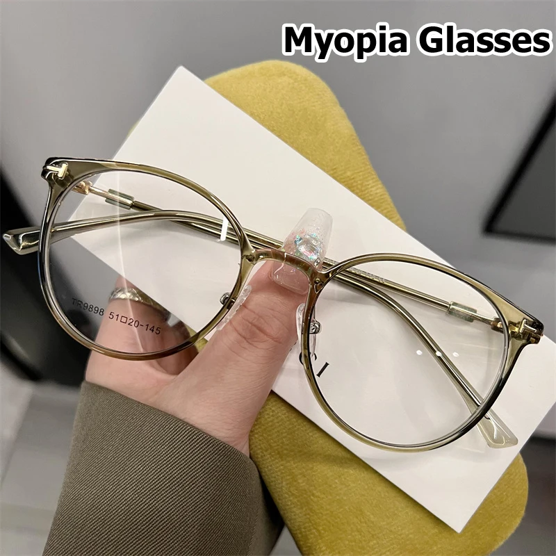 

Luxury Ladies Myopia Glasses NEW Anti blue Light Blocking shortsighted Eyeglasses Finished Optical Eyewear Diopter 0 To -4.0