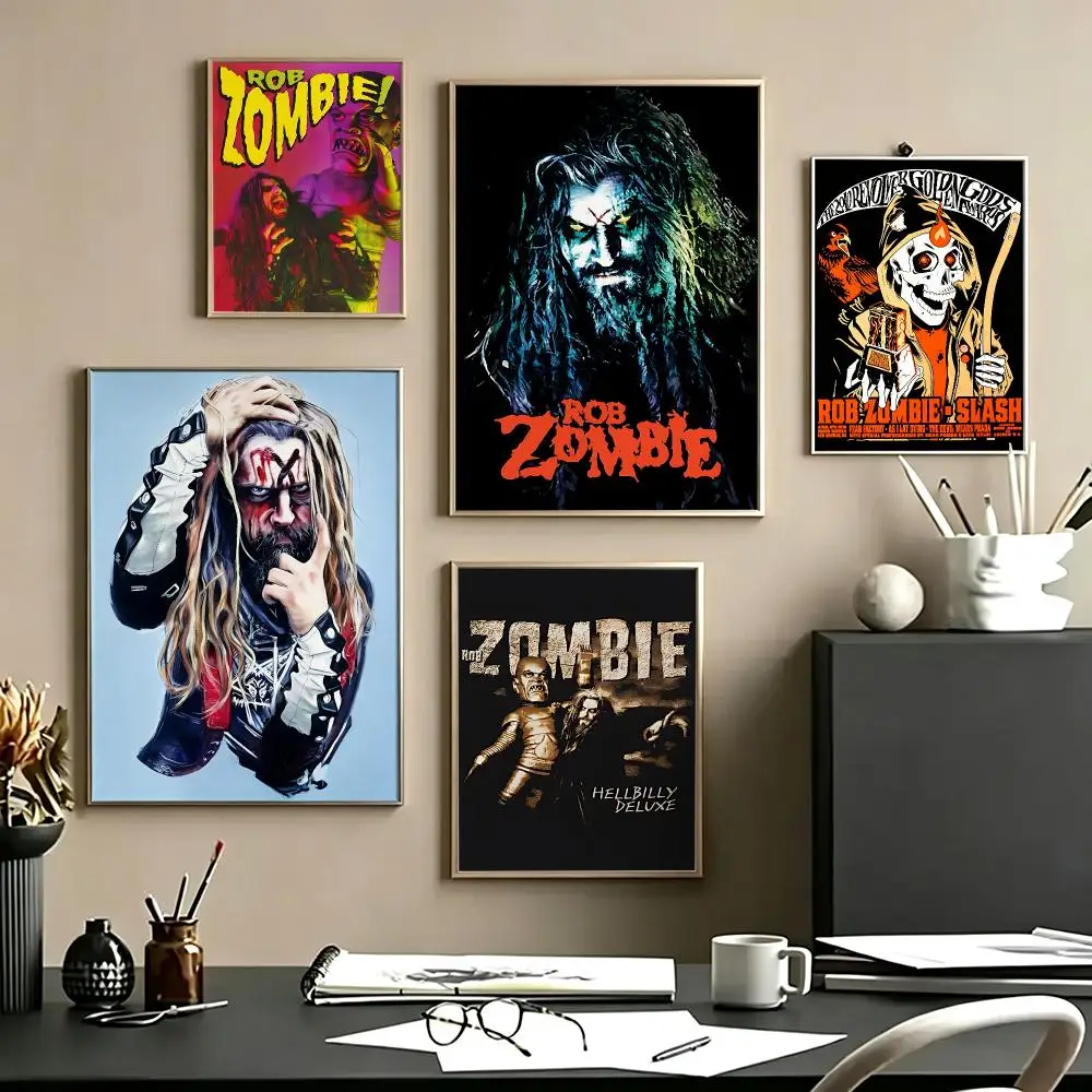 band Rob Zombie Poster Poster HD Self Adhesive Waterproof Art Print Wall Decor for Bedroom Living Room Home Gift