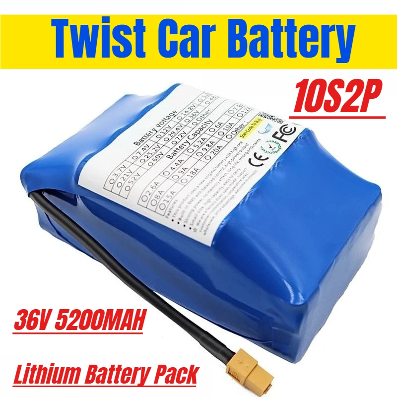 

Twist Car Battery 36V 5200MAH 10S2P Lithium Battery Pack