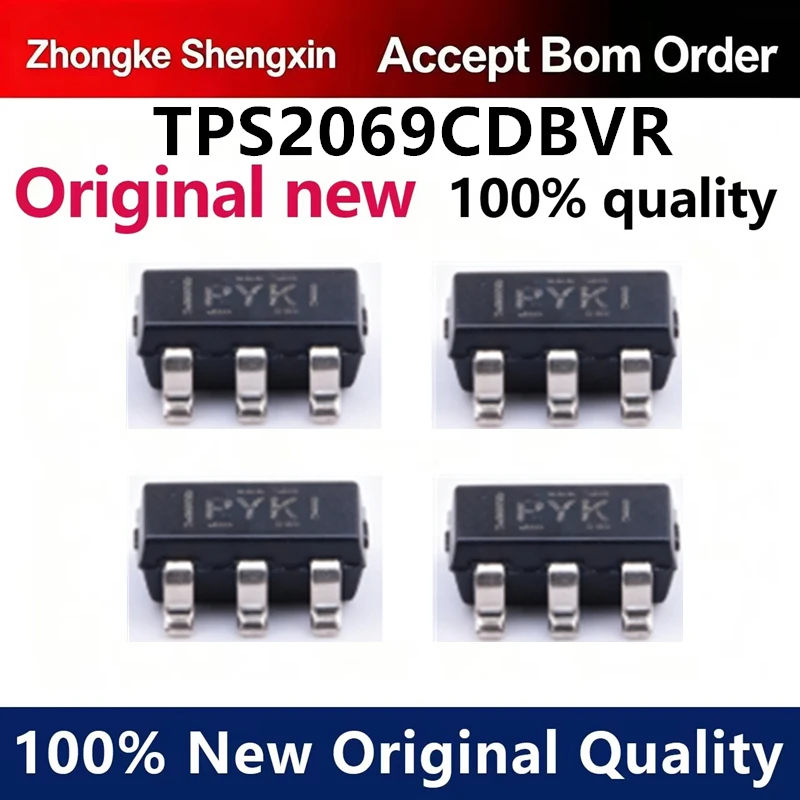 （5pcs-100pcs）Original TPS2069CDBVR SOT-23-5 high level effective and with output discharge USB power switch
