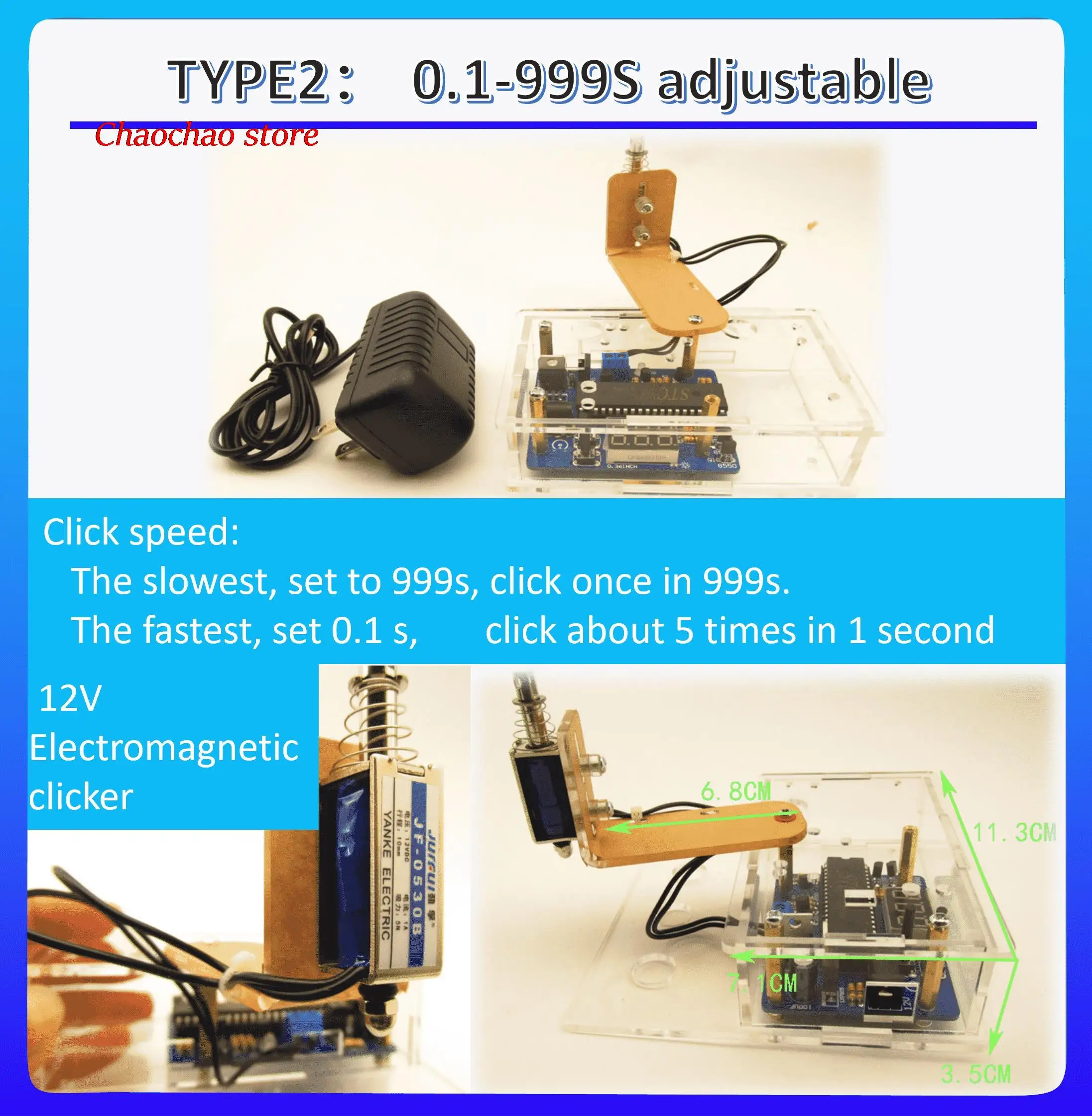 Computer Keyboard Auto Clicker Device Mouse Automatic Random Temporarily leave AFK Game Prevent offline Physical Click Hang up