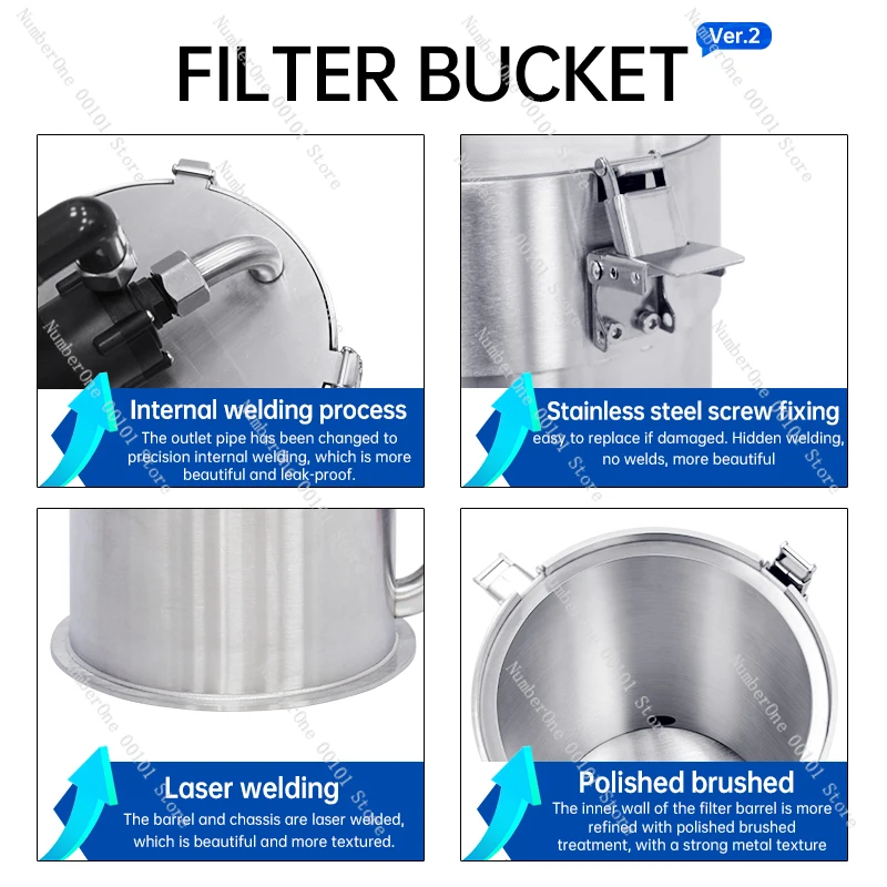 24L Fish tank External Canister Bucket Filter Intelligent App Control Frequency Conversion Ow Noise Wave-making Sound off