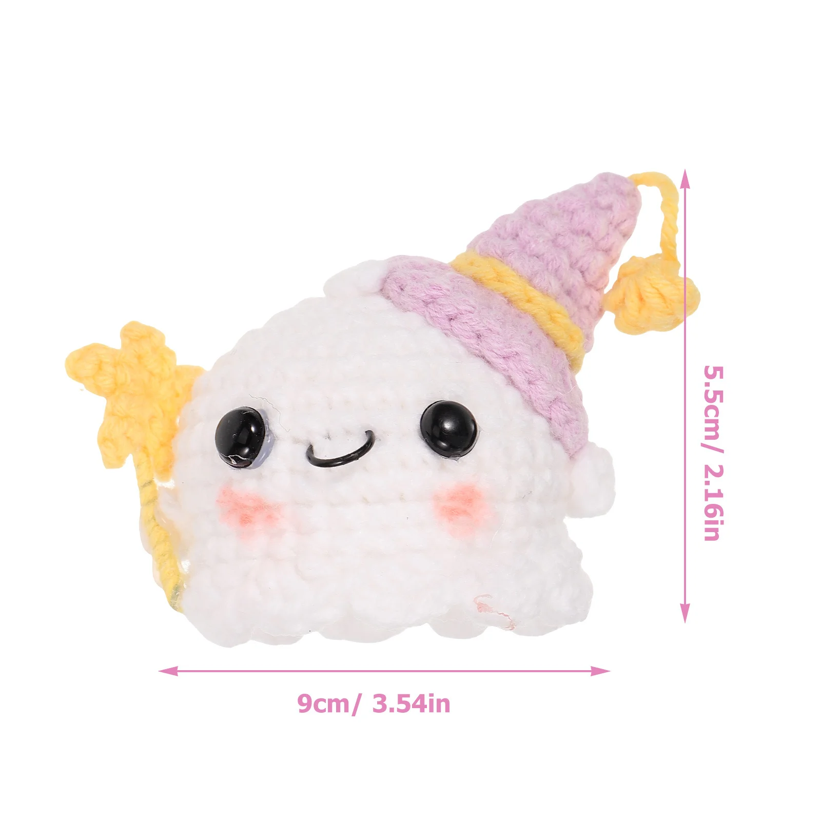 صغيرة غزل الصوف شبح الكرتون البسيطة المنسوجة يدويا الكروشيه زخرفة هالوين ديكور شبح الدعامة مشهد المهرجان