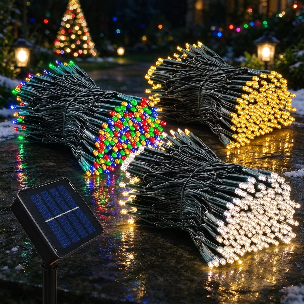 Solar Fairy Light String Waterproof Snowproof 32M/22M/12M/7M/5M 300/200/100/50/20LED for Garden Christmas Outdoor Decor