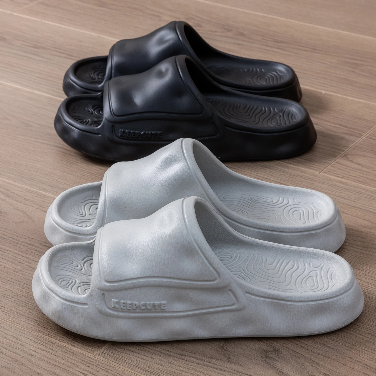 

Мужские летние сандалии для дома и улицы - нескользящие шлепанцы для душа, толстые, удобные, дышащие, с открытым носком, домашние тапочки