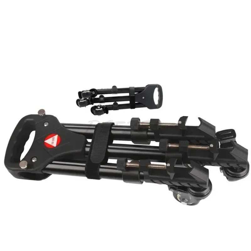 VX-600 Foldable Tripod Dolly 3 Wheels Stand Pulley Base Universal Camera Aluminum Alloy Material New