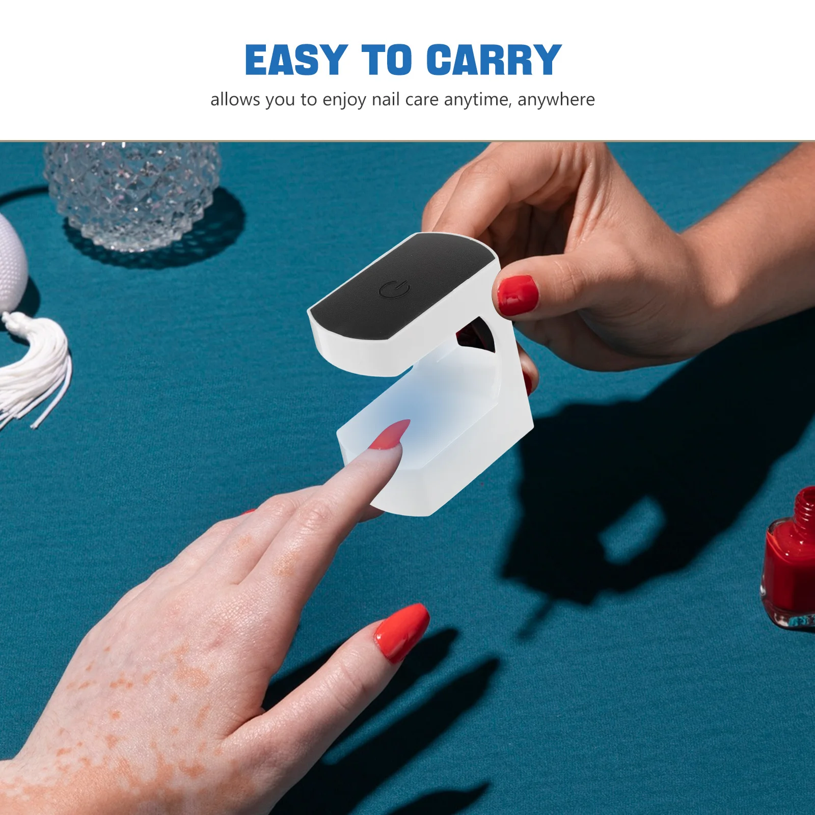 2Pcs Mini Nail Lamp Gel Polish Curing Light Portable USB Nail Dryer Manicure Salon Travel Curing Light for Nails