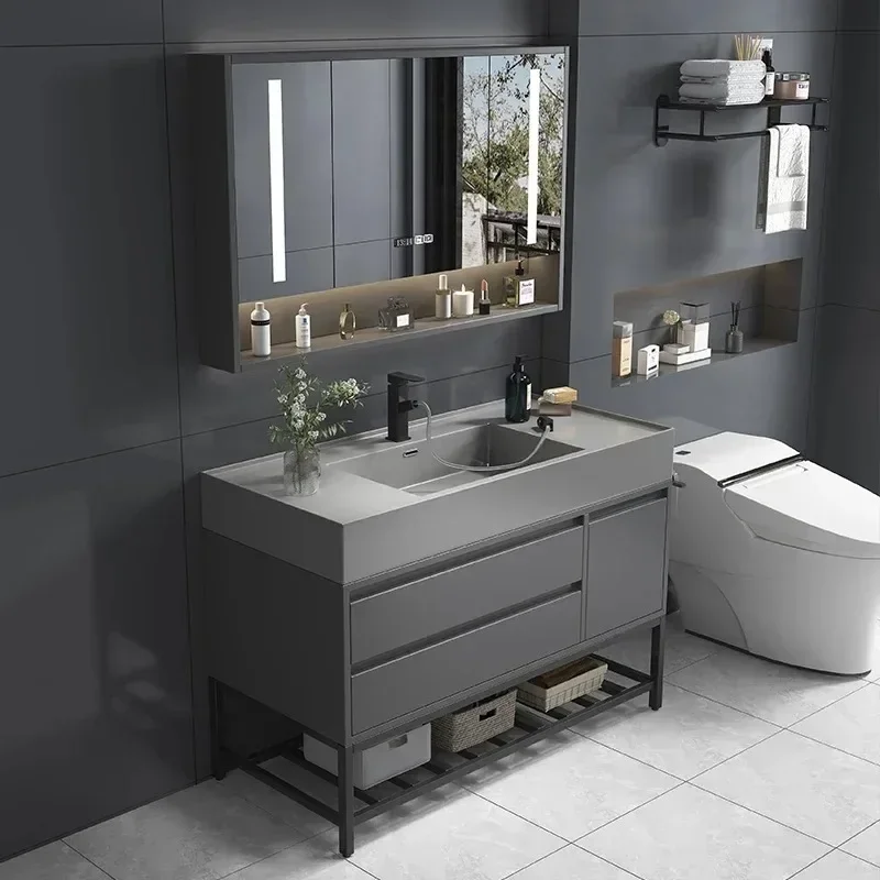 

Makeup Modern Wall Shelf Bathroom Cabinet Accessories Buffet Bathroom Cabinet Nordic Service Mobiletto Bagno Trendy Furniture